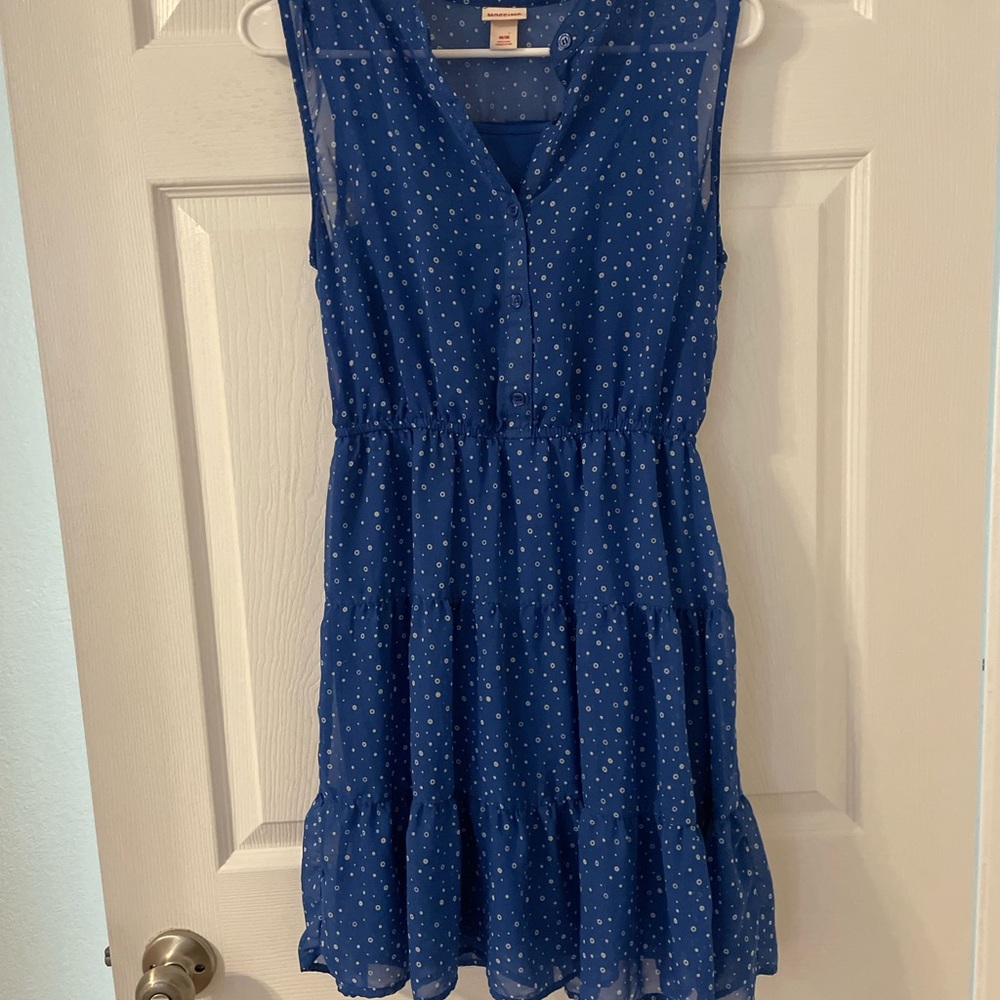 Mossimo Supply Co. Navy Polka Dot Dress
